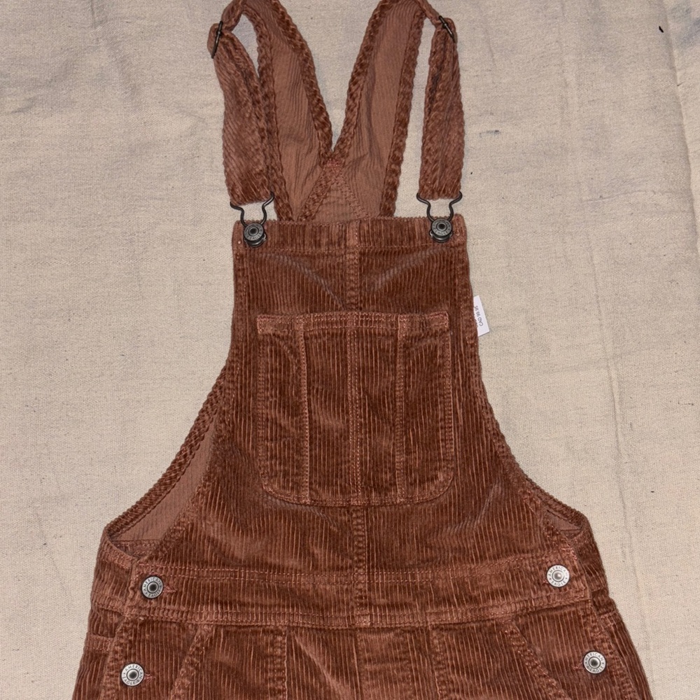 American Eagle Outfitters Tan Corduroy Overalls